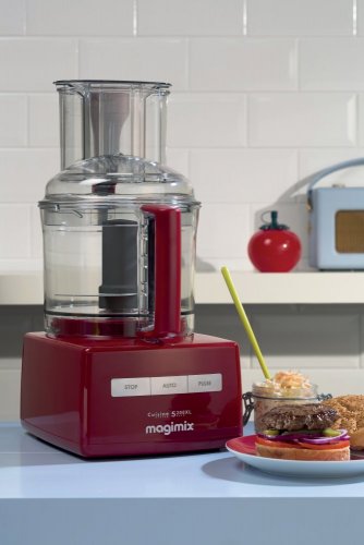 Magimix® 5200 XL Konyhai robotgép Premium csomag piros színben + ajándék hasáb és kockavágó készlettel