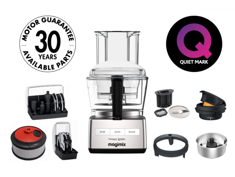 MAGIMIX® 3200 XL matowy chrom robot kuchenny w zestawie Premium